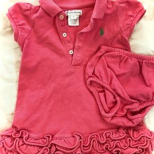 ✨Classic Ralph Lauren Polo Dress with Ruffle Hem